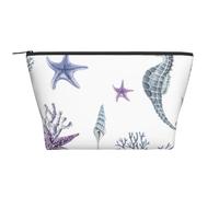 Hippocampe Corail Étoile De Mer Mer Été, Trousse de Toilette Trousse de Maquillage Sac à cosmétiques Trousse de Toilette de Voyage Portable