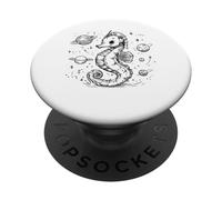 Hippocampe Cosmique Flottant Parmi Les planètes et Les étoiles PopSockets PopGrip Adhésif