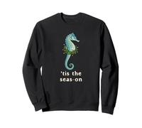 Hippocampe de Noël Holiday Tis The Seas-on Funny Festive Sweatshirt