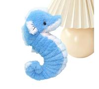 Hippocampe en peluche bleue - animaux marins doux à câliner | peluche douce pour décoration de la maison pour crèche chambre à coucher canapé lit voiture chambre d'enfant