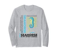 Hippocampe est Mon Esprit Animal Kawaii Dessin animé drôle hippocampes Manche Longue