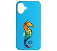 Hippocampe Minimaliste : Art de l'océan avec Un bel Hippocampe Coque pour iPhone 16 Plus