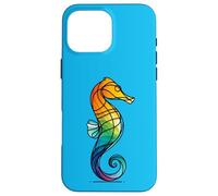 Hippocampe Minimaliste : Art de l'océan avec Un bel Hippocampe Coque pour iPhone 16 Pro Max