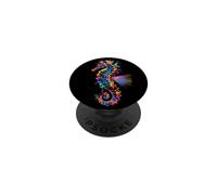 Hippocampe Pop Art Coloré Aquariste Océan Doux PopSockets PopGrip Adhésif