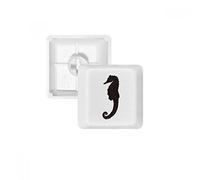 Hippocampus Animaux Marins Noir à Motifs PBT Keycaps pour Clavier mécanique Blanc OEM sans Marquage d'impression R2 Multicolore