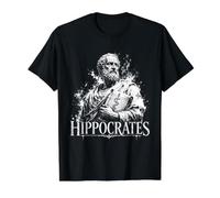 Hippocrate Icône de médecine Grecque Antique T-Shirt Graphique avec Valeur, Homme, Noir, S