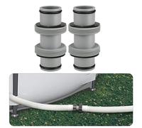 Hippodance Lot de 2 raccords de Tuyau de Piscine 38 mm - Adaptateur pour Tuyau de Piscine Compatible avec Intex, Bestway, Coleman - idéal pour rallonge de Tuyau ou Connexion de Pompe