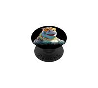Hippopotame avec Lunettes de Soleil Hippo Mignon Hippopotame PopSockets PopGrip Adhésif