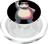 Hippopotame Cool Rock on Funny Animal Lover Graphic Hippopotame PopSockets PopGrip pour MagSafe