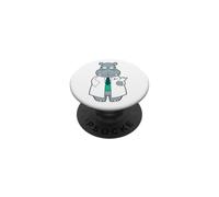 Hippopotame Docteur Blouse de médecin PopSockets PopGrip Adhésif