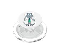 Hippopotame Docteur Blouse de médecin PopSockets PopGrip pour MagSafe