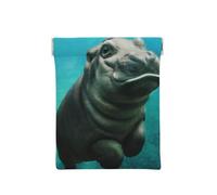 Hippopotame drôle, Sac de Rangement pour Femmes, Portefeuille supérieur à Presser, Petit Porte-Monnaie, Pochette de Changement