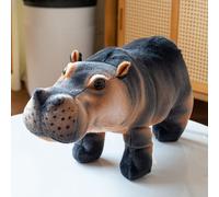 Hippopotame En Peluche, Poupée Mignonne Pour Enfants, Cadeau Zoo Hippopotame - Moyen 40 Cm (0,24 G)