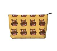 Hippopotame Heureux,Trousse de Toilette en Velours côtelé, Trousse de Maquillage Portable pour Les Voyages