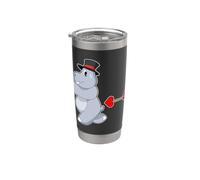 Hippopotame Marié Flèche d'amour Mariage Gobelet isotherme en acier inoxydable double paroi