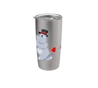 Hippopotame Marié Flèche d'amour Mariage Gobelet isotherme en acier inoxydable double paroi