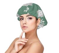 Hippopotame mignon,Bonnet de nuit en satin pour adulte - Bonnet de nuit élastique pour femme, couvre-cheveux de nuit
