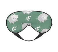 Hippopotame mignon, Couvre-yeux complets bloquant la lumière, masque pour les yeux, bandeau doux pour les yeux de nuit