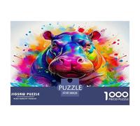 Hippopotame Puzzle De 1000 Pièces : pour Les Amis, Organiser Une Soirée Détente Autour D’Un Jeu Collaboratif Absolument Éblouissant.