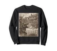 Hippopotame Vintage High Tea Victorian Cottagecore Sweatshirt