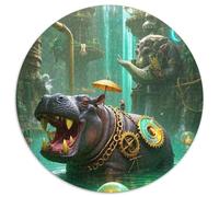 Hippopotames 1000 Piece Jigsaw Puzzle for Adults Challenging Game Stress Relief Puzzle Exercise The Memory of The Brain for Adults and Kids, Age 12 Years Up 1000pcs (67.5x67.5cm)