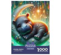 Hippopotames 1000 Pièces Puzzle Animaux pour Adultes, Défi Jouets, Cadeau, Stimulant, Jeux Éducatif, Qualité Premium 70x50cm/1000pcs