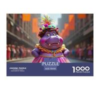 Hippopotames 1000 Pièces Puzzle Animaux pour Adultes Enfants, Parfait pour Les Amateurs De Puzzles, Cadeau, Jouet pour Enfant, Jeu Éducatif, Qualité Premium 70x50cm/1000pcs
