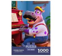Hippopotames 1000 Pièces Puzzles Animaux pour Adultes, Défi Jouets, Cadeau, Jouet pour Enfant, Jeux Éducatif, Qualité Premium 38x26cm/1000pcs