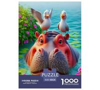 Hippopotames1000 Pièces Amusants Puzzlefaune Sauvage pour Adultes De Jeu pour Adultes Premium avec Défis Créativité Et CommeCadeau38x26cm/1000pcs