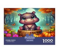 Hippopotames1000 Pièces PuzzlePièces Animaux Hippopotames pour Adultes Moderne Jeu Premium avec Défis Décorationde La Maison 70x50cm/1000pcs