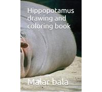 Hippopotamus drawing and coloring book
