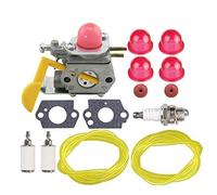 Hippotech C1U-W18 Carburateur avec ligne de carburant Filtre à carburant Replacement for Craftsman Replacement for Poulan Weedeater MX550 MX557 P1500 P2500 P3500 TE475 TE475Y XT260 XT700 tondeuse