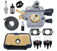 Hippotech Carburateur 1137-120-0606 compatible avec tronçonneuse Stihl MS193T MS193 Remplace Zama 805a Carb MS193TC MS194 MS194T avec filtre à huile et kit de filtre à air