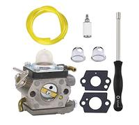 Hippotech Carburateur avec outil de réglage ampoule d'amorçage de conduite de carburant pour tondeuse Remplacement pour Husqvarna 122HD45 122HD60 Remplacement pour Jonsered HT2218 HT2223T