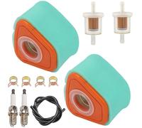 Hippotech Lot de 2 filtres à air de rechange 595853 pour tondeuse à gazon Briggs Stratton 597265 115P02 115P05 123P02 123P07 125P02 125902 compatible avec Briggs 597265 et 597266 Kit