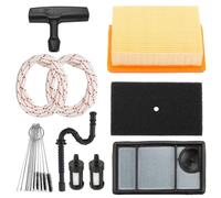 Hippotech TS400 Kit d'entretien de filtre à air pour scie à tronçonner Stihl TS 400 Pièces de rechange pour filtre à air 4223 141 0300 4223-140-1800 avec poignée de démarrage et filtre à carburant à