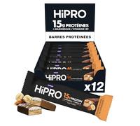 HiPRO Barre Protéinée - Banane & Beurre de Cacahuète - 45g - Riche en Protéines, Magnésium & Vitamine B9 - Pack de 12