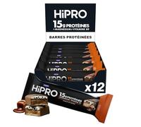 HiPRO Barre Protéinée - Caramel - 45g - Riche en Protéines, Magnésium & Vitamine B9 - Pack de 12