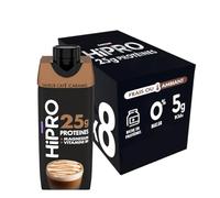 Hipro - Boisson protéinée goût caramel café - 330ml - Lot de 8x330ml