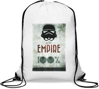 Hipster Empire Sac de gym décontracté avec cordon de serrage Blanc