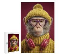 Hipster Monkey Fashion Icon Puzzle 1000 Pièces Educa Jouet en Bois Cadeau Unique Décoration Intérieure Jeu Éducatif Challenge Toy Adultes Et Enfants À Partir De 14 Ans 1000 PCS