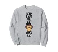 Hipster Monkey - Restez Calme et Mangez Banana-Love Sweatshirt
