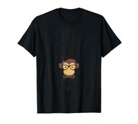 Hipster Monkey - Restez Calme et Mangez Banana-Love T-Shirt Graphique avec Valeur