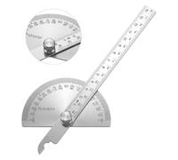 HIPTS Rapporteur d'Angle 180 Degrés, Règle Goniomètre en Acier Inoxydable 14 cm, Fausse Équerre de Précision pour Mesure d'Angle, Dessin Technique, Menuiserie et Scolaire