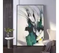 HIPWST Abstract Oil Painting Print On Canvas Modern Painted Large Wall Art Textured Painting For Home Decor Picture 20x40cm Frameless