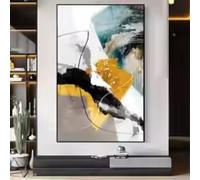 HIPWST Large Abstract Retro Canvas Oil Painting Home Decor Textured Colorful Wall Art Modern Living Room Wall Decor 70x100cm Frameless
