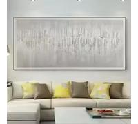 HIPWST Nordique Abstrait Gris Texture Affiche Maison Décor Photo Peinture À L’huile Toile Suspendu Image Pour Salon 30x60cm InternalFrame