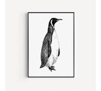 HIPWST Penguin Pop Art Print Minimal Animal Wall Art Retro Poster Modern Artwork Bold Graphic Home Decor Nature Gift Idea(60x90cm/Frameless)