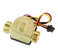Hipzeepo 1,75 MPA 1/2 "en Laiton pour le Capteur D'Écoulement à Eau Turbine Turbine FlowMètre Hall Effet DC5-18V Fil Externe pour Chauffe-Eau pour Chauffe-Eau
