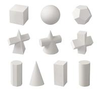 Hipzeepo 10 Pièces de Moules de Dessin Géométriques 3D pour Esquisse, Mini Moule de 5,1 cm pour Dessin D'Ombres